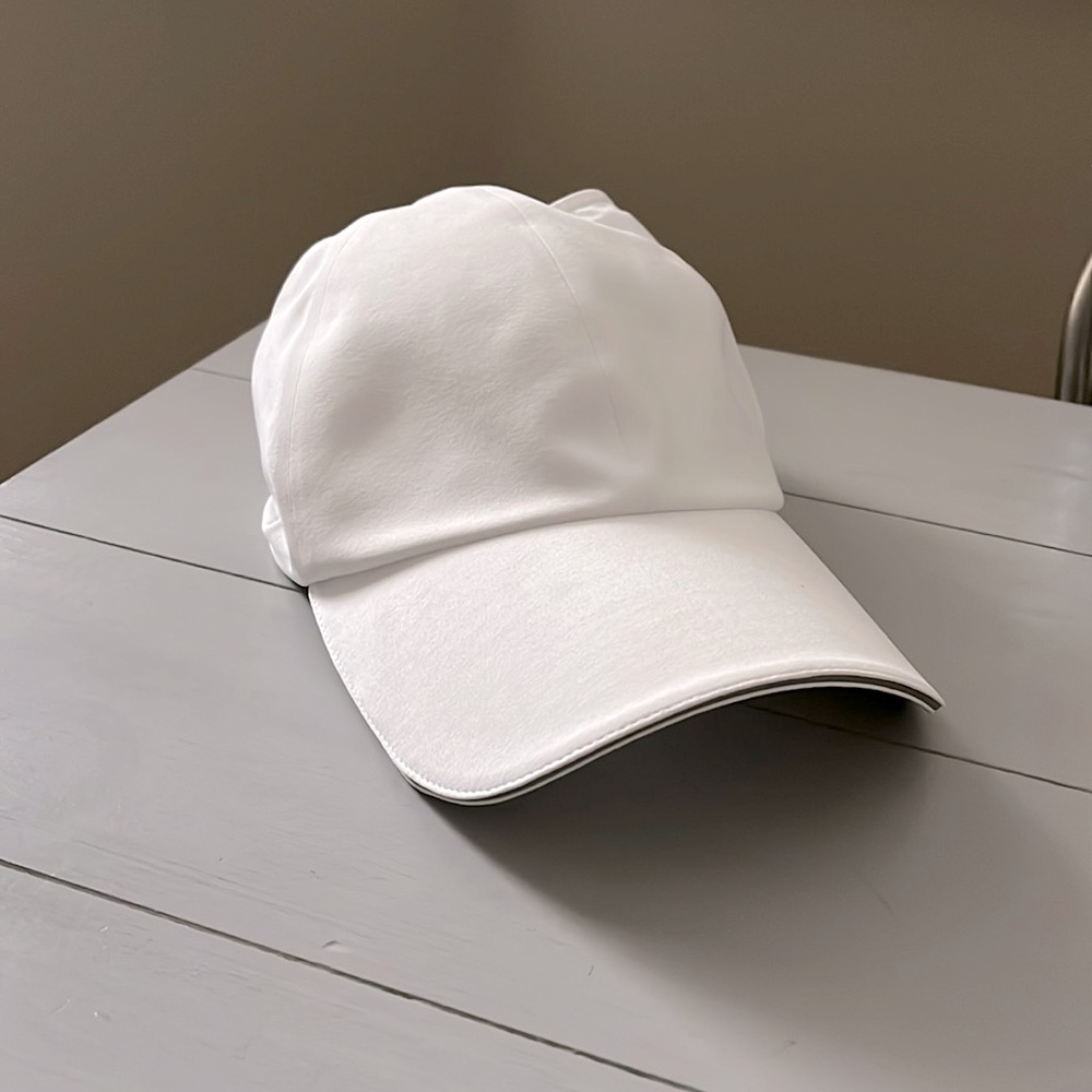 Lululemon Fast and Free ponytail baseball running golf hat white